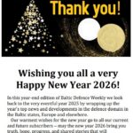 Baltic Defence Weekly No. 62 (22–28 Dec 2025): 2025 Year in Review — The Baltic Defence Boom, Drone Era Lessons, and Europe’s Rearmament Shift