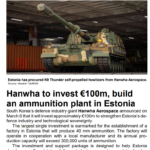 Baltic Defence Weekly – No. 72 (2–8 March 2026): Hanwha’s €100m Estonia Investment, Tank Assembly in Lithuania, and the Drone-Warfare Reality